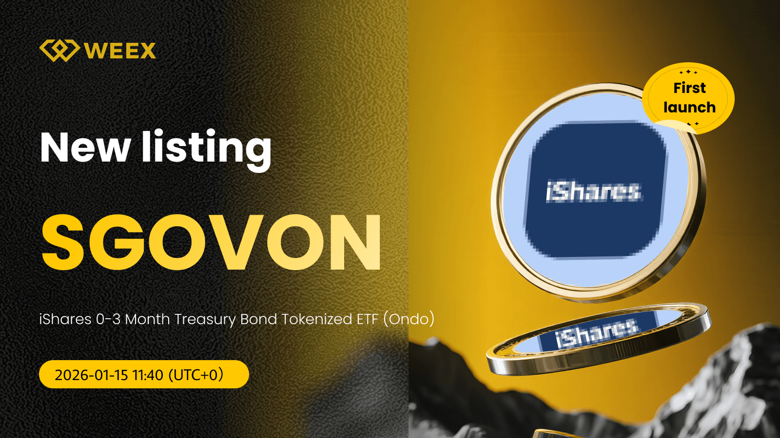 SGOVON USDT Pair Now on WEEX: Trade iShares Bond Token
