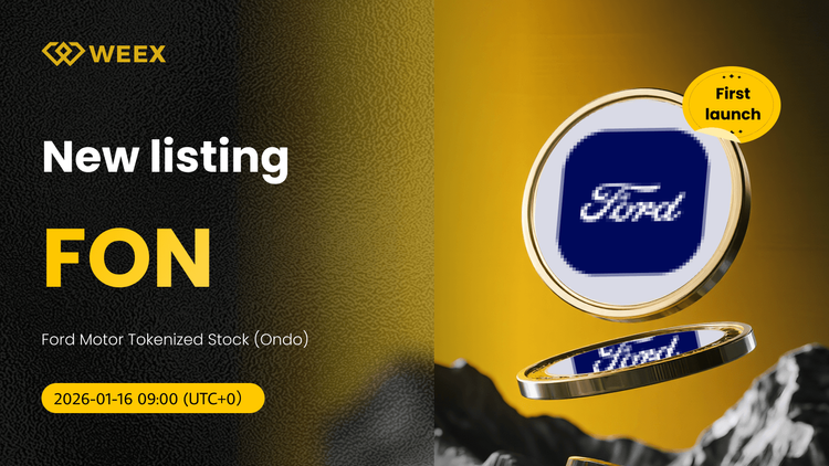 FON USDT Now on WEEX: Trade Ford Motor Tokenized Stock (FON)
