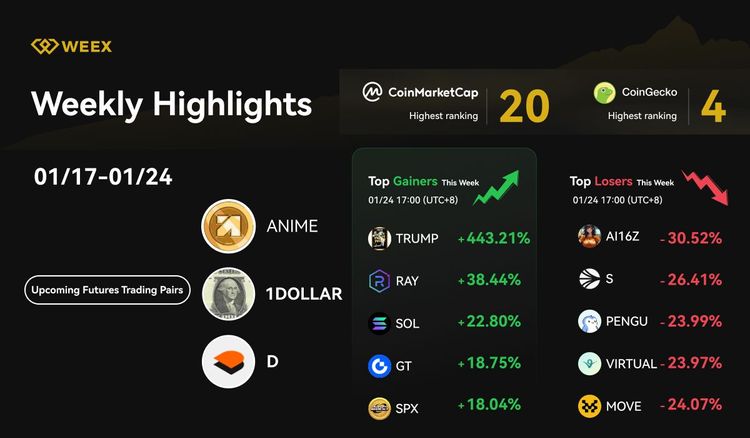 WEEX Weekly Highlights (01/17 - 01/24, 2025): Key Updates, Market Trends, and Exciting Promotions